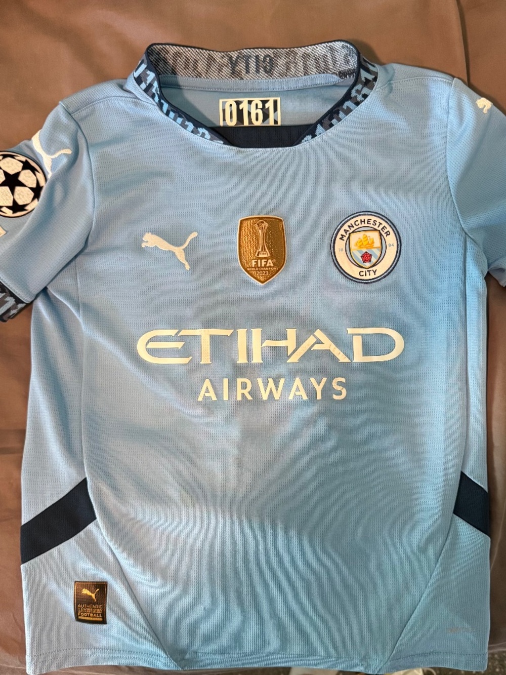 Youth Small Authentic Manchester City Soccer Jersey - #10 Grealish